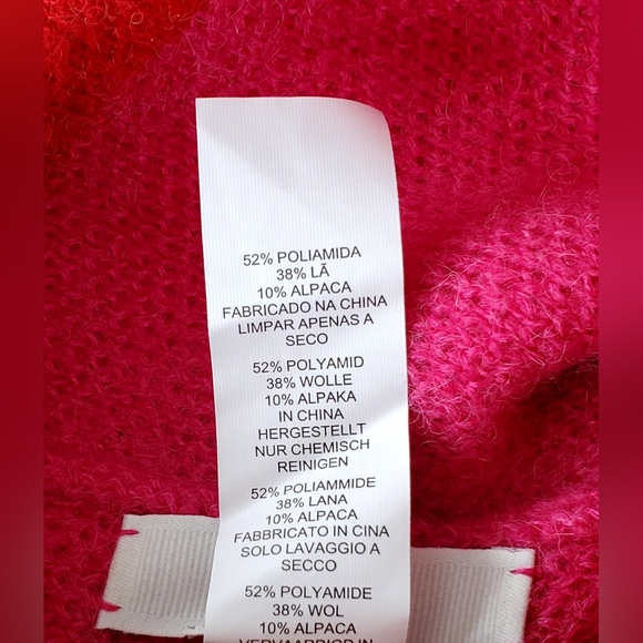Coach Pink Beanie with Red Accents NWOT